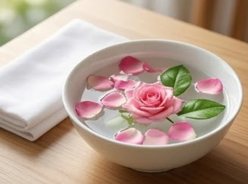 Thau nước thảo mộc thơm cùng khăn mềm sạch dùng để bao sái và tịnh hóa tôn tượng