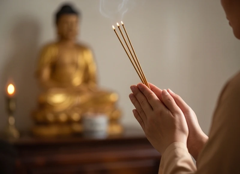 Văn khấn lập điện thờ tại gia: Trình tự an vị và sắm lễ chuẩn 10 Gia chủ thành tâm chắp tay xin sám hối trước điện thờ khi lỡ đọc vấp hoặc sai sót trong bài văn khấn