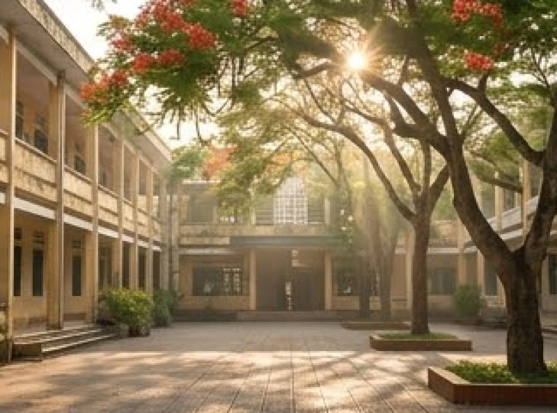 Mơ thấy đi học thi cử: Điềm báo, số may mắn & mẹo xả stress 7 Sân trường vắng lặng với những dãy hành lang cũ kỹ và hàng cây phượng vĩ đượm màu hoài niệm tuổi học trò