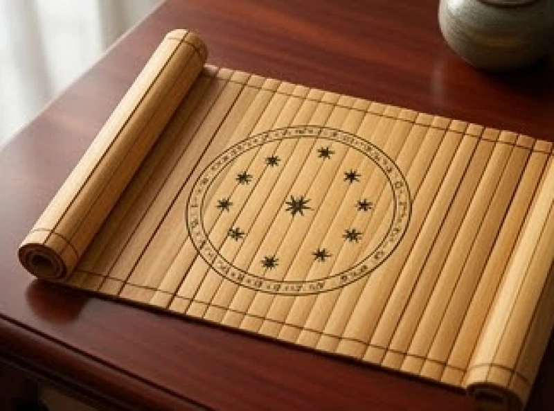 Hệ thống sao chiếu mệnh Cửu Diệu được minh họa trên một cuộn giấy cổ truyền thống