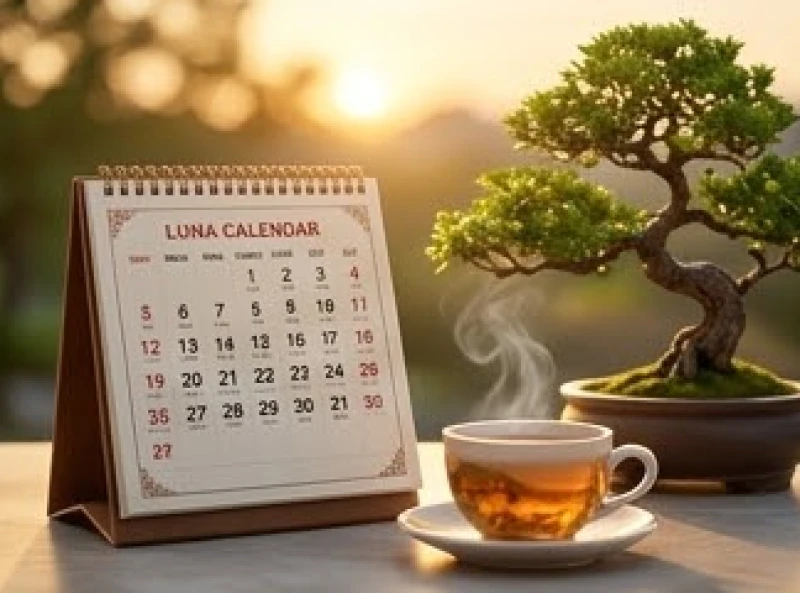 Cuốn lịch tử vi và các vật phẩm chiêu tài chuẩn bị cho giai đoạn chuyển giao sang năm Bính Ngọ