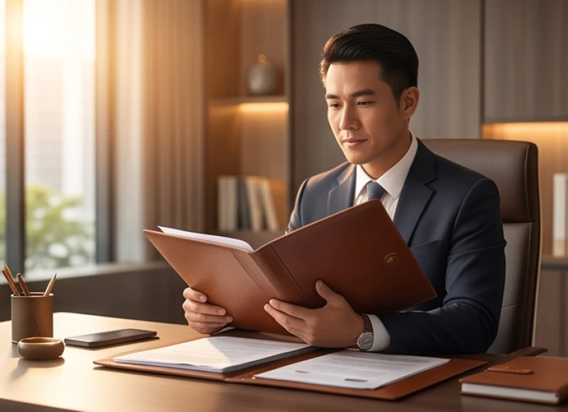 Tử vi tuổi Bính Dần 1986 năm 2026: Chi tiết 12 tháng và sắm lễ 3 Nam doanh nhân tuổi Bính Dần tự tin ký kết hợp đồng dưới sự hỗ trợ của cát tinh Thái Dương