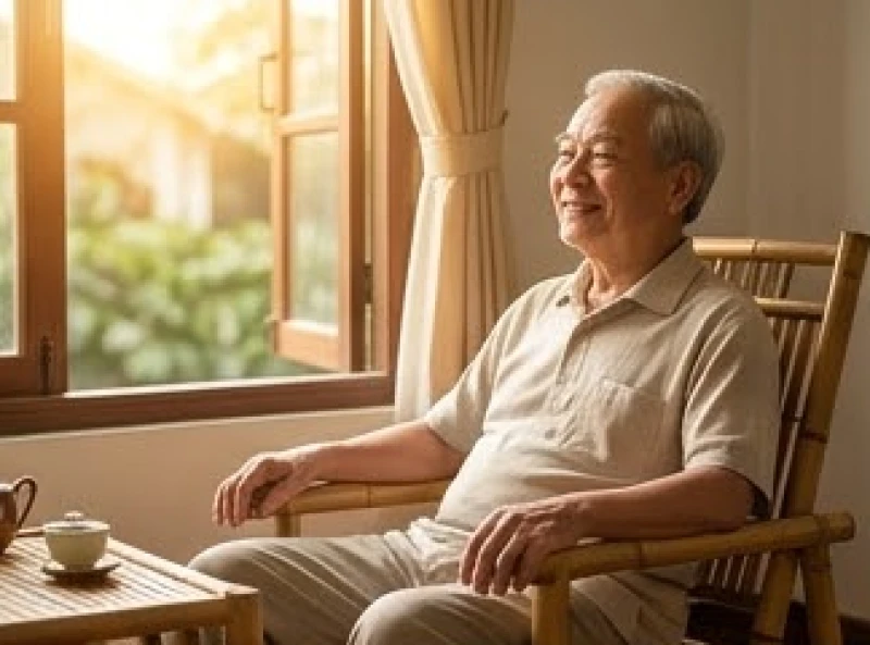 Tử vi tuổi Giáp Thân 1944 năm 2026: Cẩm nang sắm lễ và xuất hành 2 Ánh nắng ban mai rọi vào không gian thư giãn của cụ ông mang lại sinh khí từ sao Thái Dương