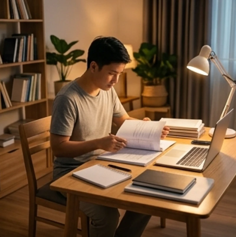 Mơ thấy cảnh sát giao thông: Điềm báo, tâm lý & cách hóa giải 6 Người đàn ông đang ngồi tại bàn làm việc cẩn thận sắp xếp lại hồ sơ sổ sách và quản lý tài chính