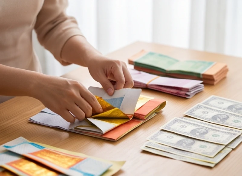 Cách xếp gọn gàng quần áo giấy và tiền âm phủ tiễn gia tiên trước khi đưa vào lò hóa vàng