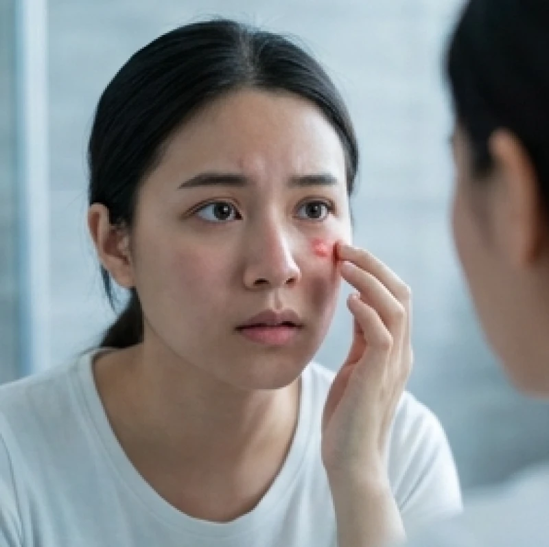 Nốt ruồi lệ: Giải mã tướng số, chi phí và cách tẩy an toàn 6 Hậu quả sẹo lõm và tổn thương da do tự ý chấm axit tẩy nốt ruồi tại nhà