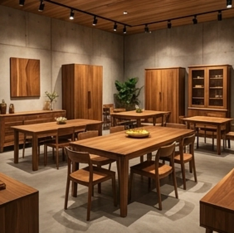 Tuổi Tý Hợp Kinh Doanh Gì: Mặt Hàng Ngách & Hướng Mở Cửa Hàng 11 Showroom trưng bày nội thất gỗ tự nhiên cao cấp với những bộ bàn ghế nguyên khối được chế tác tinh xảo