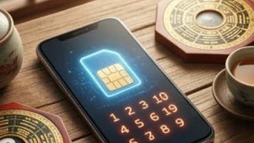 Sim phong thủy tuổi Sửu trên mặt bàn gỗ bên cạnh la bàn Bát trạch