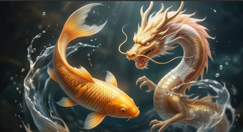 Mơ thấy số 50: Ý nghĩa điềm báo và tra cứu bộ số lộc 8 Một con cá chép vàng đang bơi lội và dần biến hóa thành hình dáng rồng uy nghi