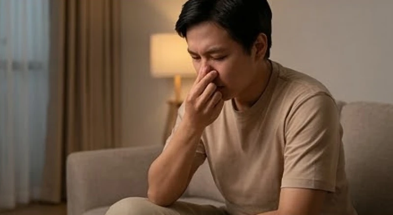 Người bệnh thực hiện tư thế cúi người về phía trước và bóp chặt cánh mũi để cầm máu