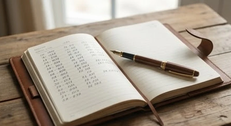 Mơ thấy hai người đàn ông đánh nhau: Điềm báo và số tài lộc 1 Cuốn sổ ghi chép giấc mơ cùng một cây bút mực đặt trên bàn gỗ trong không gian yên tĩnh