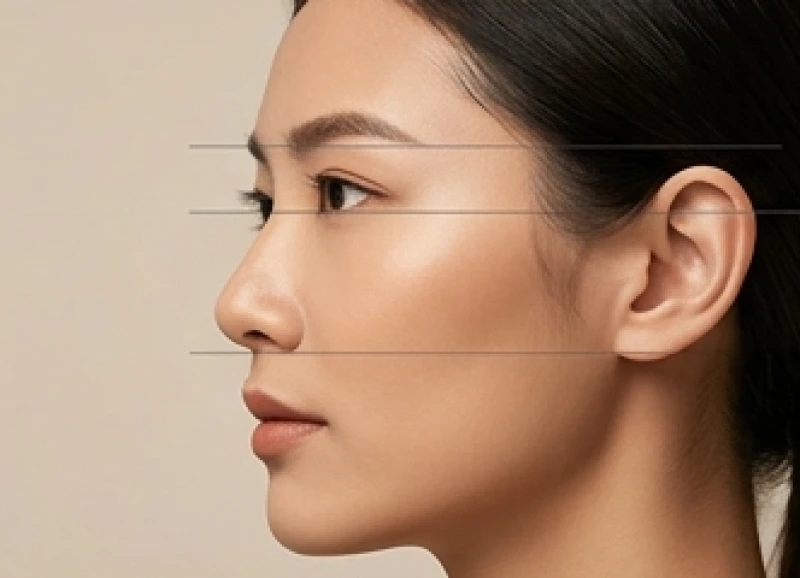 Phác họa so sánh độ cao đỉnh tai tương quan với mắt và lông mày để nhận biết đặc điểm tính cách