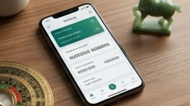 Giao diện ứng dụng chọn số tài khoản ngân hàng hợp tuổi Ngọ trên điện thoại di động