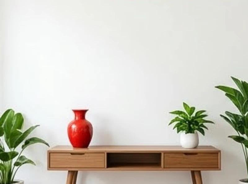 Bức tường trắng sứ đón ánh sáng tự nhiên làm nổi bật các chi tiết nội thất mang màu sắc bản mệnh