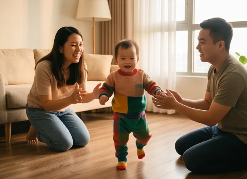 Đứa trẻ dạn dĩ tự tin bước đi những bước đầu tiên phản ánh bản lĩnh xông pha của người sinh giờ Dần