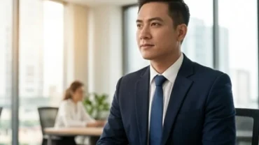 Doanh nhân thể hiện phong thái tự tin và năng động khi xây dựng sự nghiệp tuổi thân