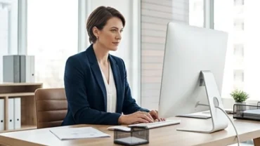 Nhân viên làm việc tập trung tại văn phòng hiện đại nhằm phát triển sự nghiệp tuổi tuất một cách bền vững