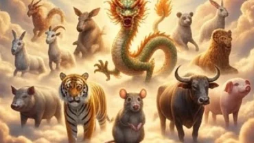Mười hai con giáp dũng mãnh đứng hội tụ trên thiên đình trong truyền thuyết sự tích 12 con giáp