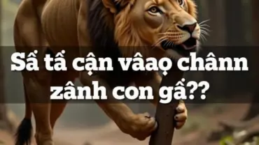 Sư tử cắn vào chân đánh con gì?