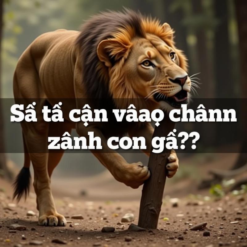 Sư tử cắn vào chân đánh con gì?