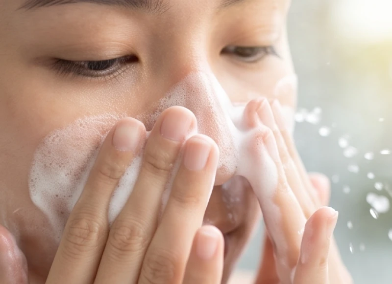 Mụn mọc ở mũi là điềm gì: Giải mã từng vị trí & cách xử lý 9 Bọt sữa rửa mặt bông mịn được massage nhẹ nhàng theo chuyển động tròn ở khu vực đầu mũi