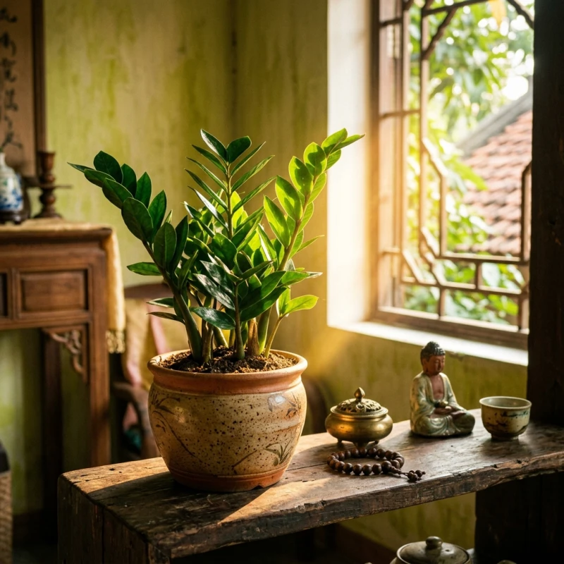 Cây kim tiền xanh tốt nảy lộc mang lại vượng khí tài lộc trong các tháng mùa Hạ