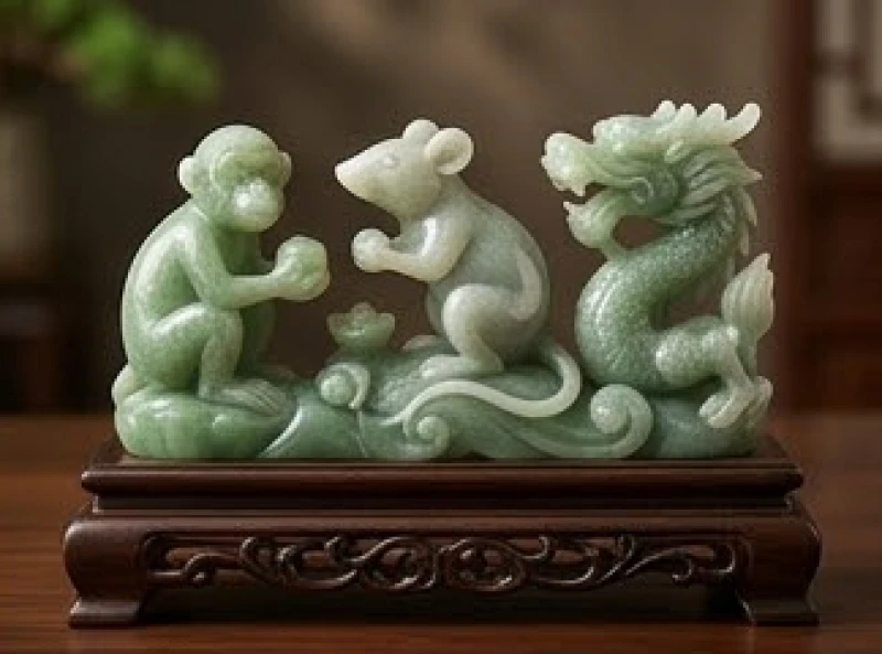 Tuổi Thìn Hợp Kết Hôn Với Tuổi Nào: Phân Biệt Nam Nữ Từng Năm Sinh 2 Bộ ba con giáp Thân, Tý, Thìn được chạm khắc tinh xảo trên ngọc bội phong thủy