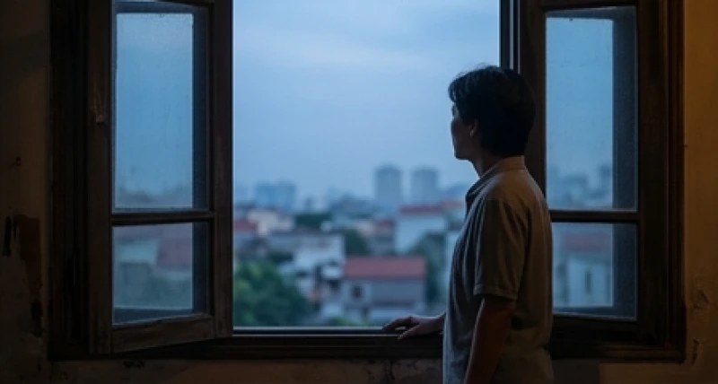 Mơ thấy nói chuyện với bố đã mất: Điềm báo và góc nhìn tâm lý 1 Khung cảnh yên tĩnh bên cửa sổ thể hiện sự suy tư khi mơ thấy nói chuyện với bố đã mất