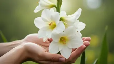 Tặng hoa lay ơn trắng