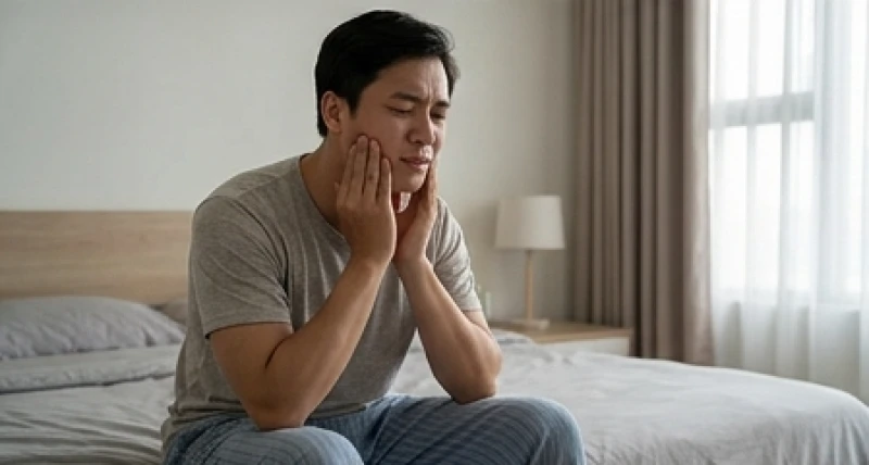 Mơ thấy răng sâu bị rụng: Giải mã điềm báo và dấu hiệu nha khoa 7 Bàn tay xoa nhẹ vào vùng khớp thái dương hàm bị ê ẩm và căng cứng sau một đêm nghiến răng liên tục