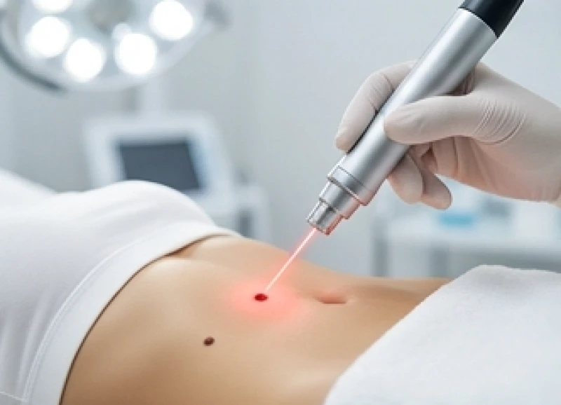 Bác sĩ sử dụng công nghệ laser CO2 để tẩy nốt ruồi an toàn chuẩn y khoa