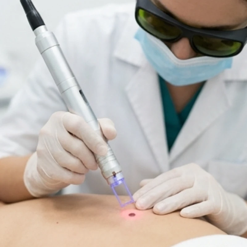 Nốt ruồi sau đầu: Luận tướng số và quy trình chăm sóc da đầu 7 Quá trình tẩy nốt ruồi bằng công nghệ tia laser CO2 tại phòng khám da liễu