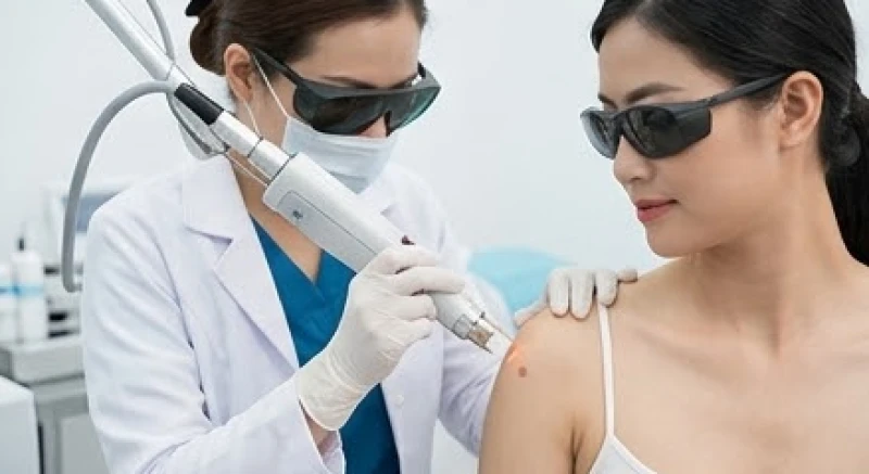 Nốt ruồi ở vai trái: Giải mã ý nghĩa tướng số và lưu ý khi tẩy 7 Quá trình thực hiện tẩy nốt ruồi bằng công nghệ Laser CO2 Fractional tại phòng khám da liễu