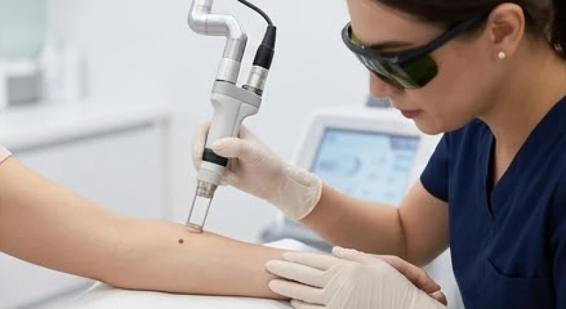 Quy trình ứng dụng công nghệ Laser CO2 vi điểm để loại bỏ nốt ruồi an toàn mà không làm tổn thương da