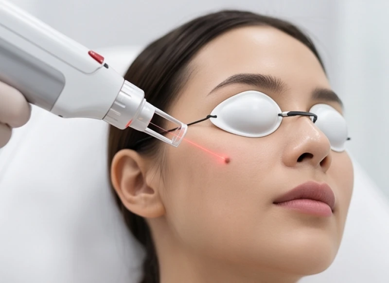 Quá trình tẩy nốt ruồi lận đận tình duyên bằng công nghệ tia laser siêu xung hiện đại