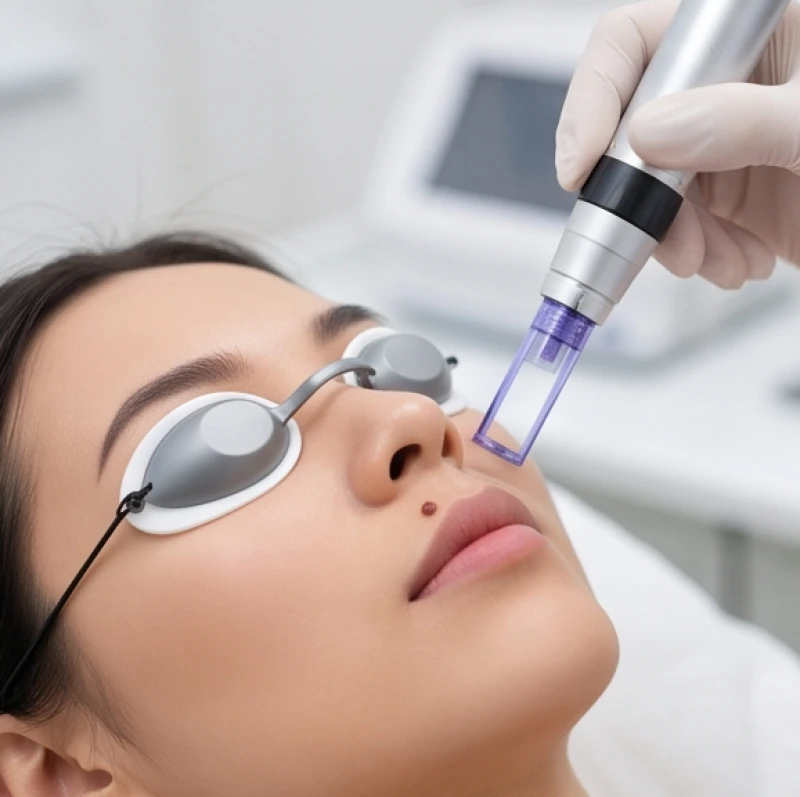 Nốt ruồi ở nhân trung: Ý nghĩa nam nữ, vị trí & bảng giá tẩy 8 Bác sĩ da liễu thực hiện tẩy nốt ruồi ở rãnh nhân trung bằng công nghệ tia laser hiện đại