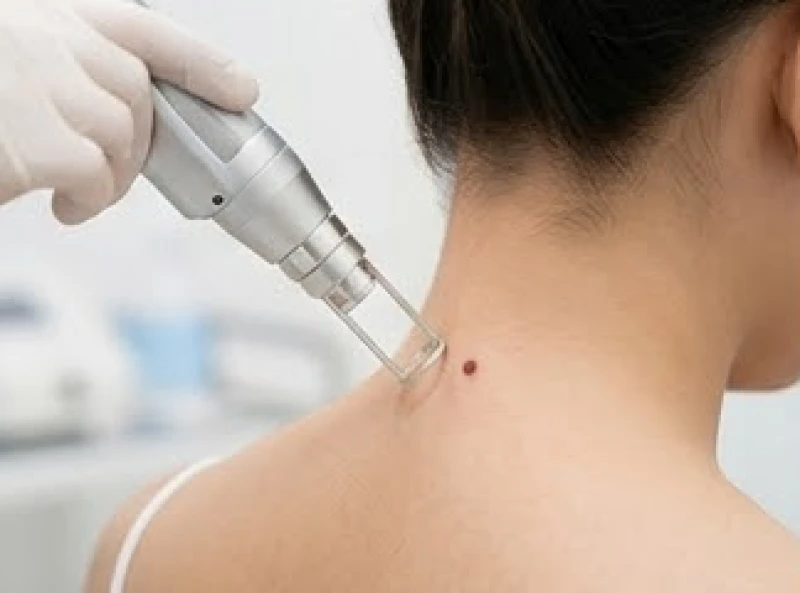 Sử dụng công nghệ Laser CO2 an toàn để xử lý nốt ruồi ở vùng cổ
