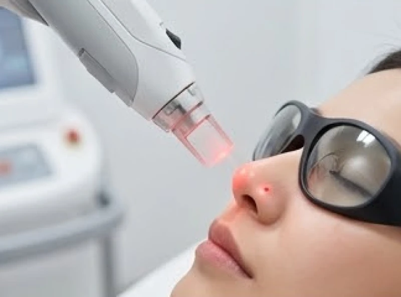 Quá trình chiếu tia laser CO2 Fractional để loại bỏ hắc sắc tố nốt ruồi trên bề mặt da