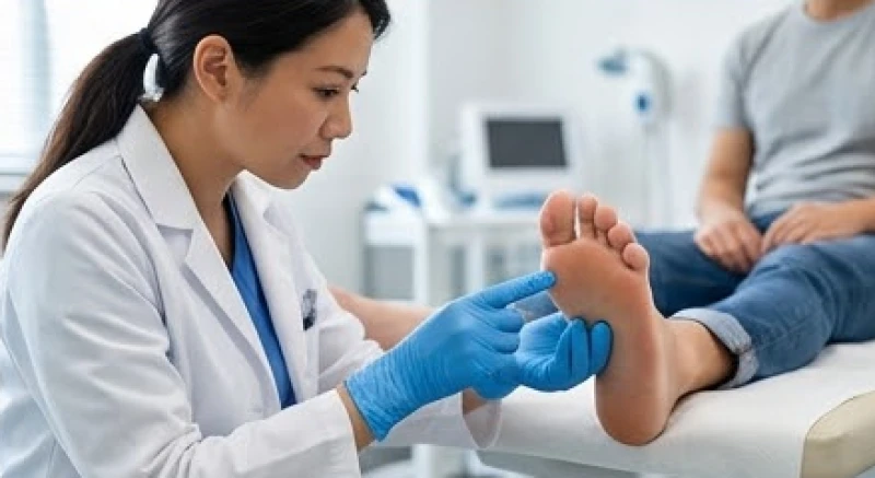Nốt ruồi ở lòng bàn chân nam: Giải mã vị trí & góc nhìn y khoa 7 Thăm khám da liễu để đánh giá kích thước nốt ruồi ở lòng bàn chân nam trước khi thực hiện tẩy laser