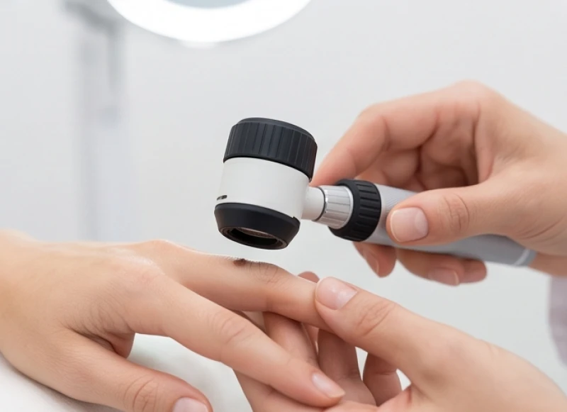Nốt ruồi ở ngón tay trỏ: Giải mã ý nghĩa và hướng xử lý y khoa 9 Quá trình thăm khám và đánh giá nốt ruồi trên ngón tay bằng thiết bị y tế chuyên dụng