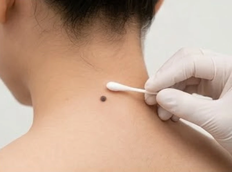 Quá trình chuẩn bị da trước khi can thiệp xử lý nốt ruồi kém thẩm mỹ