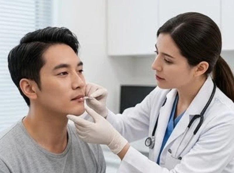 Nốt ruồi ở môi nam: Giải mã vị trí, màu sắc và lưu ý khi tẩy 7 Chuyên gia da liễu đang soi da và tư vấn phương pháp tẩy nốt ruồi ở môi nam giới an toàn