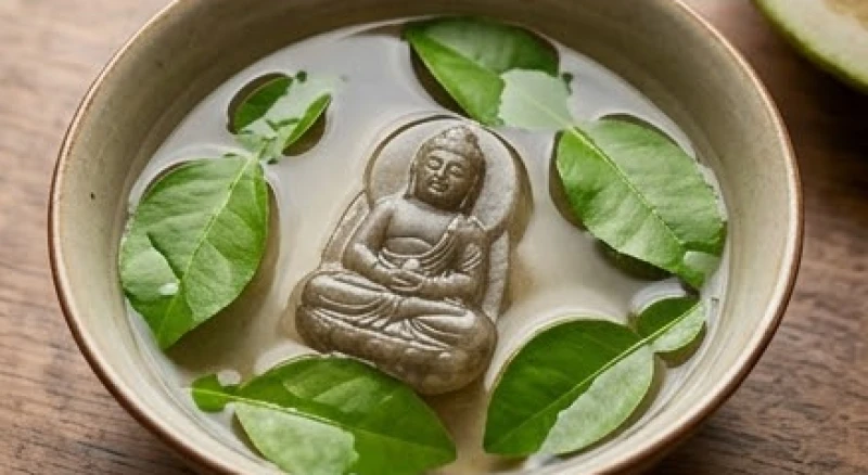 Phật bản mệnh tuổi Dậu: Chọn đúng màu đá và tự khai quang 6 Ngâm mặt dây chuyền Phật bằng đá trong bát nước lá bưởi ấm để tẩy uế và sạc năng lượng