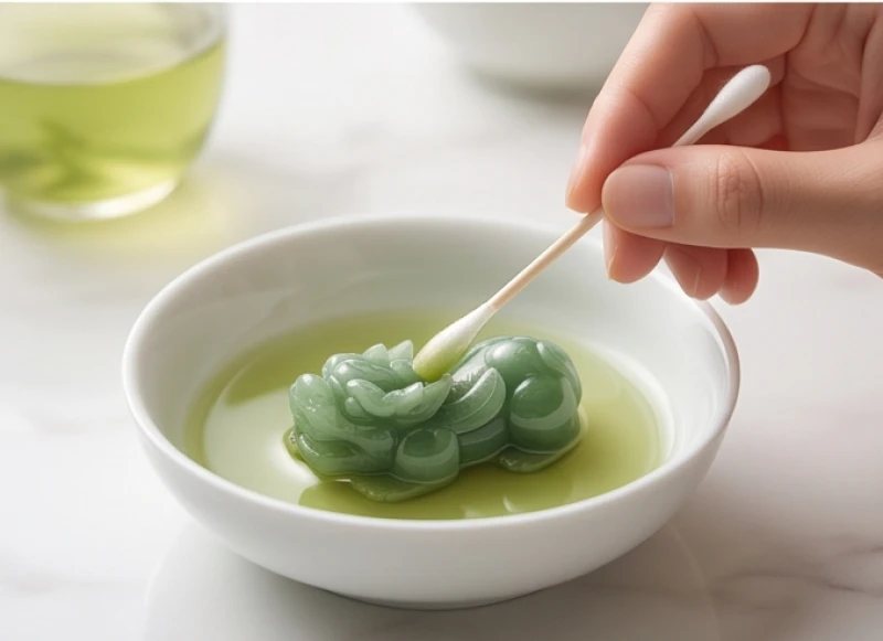Tỳ Hưu Phong Thủy Tuổi Tuất: Bảng Màu & Cách Tẩy Uế Chuẩn 10 Dùng tăm bông chấm nước trà xanh thanh khiết để điểm nhãn khai quang cho tỳ hưu tại nhà