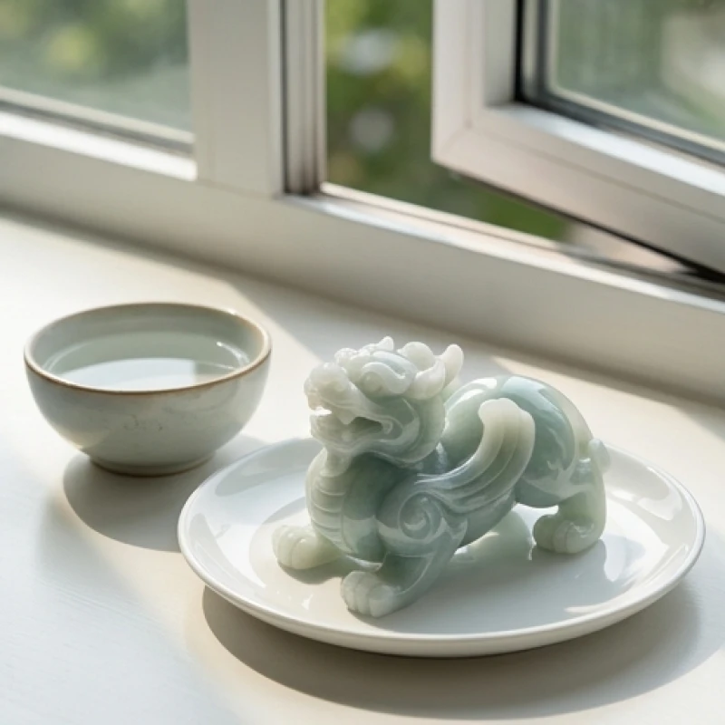 Tỳ Hưu phong thủy tuổi Sửu: Chuẩn màu nạp âm và giá tham khảo 15 Quá trình phơi khô tỳ hưu phong thủy trên đĩa sứ sau khi được lau chùi bằng nước muối loãng
