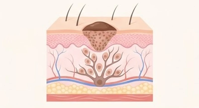 Cấu trúc tế bào hắc tố melanin hình thành nên nốt ruồi ở vùng kín nữ giới