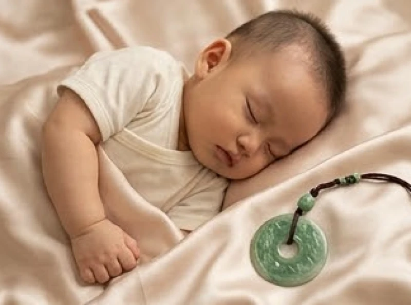 Đặt tên con sinh năm Ất Mùi 2015: Tên hay hợp mệnh và tuổi bố mẹ 7 Một bé trai đang say ngủ bình yên bên cạnh chiếc vòng ngọc bích hộ mệnh