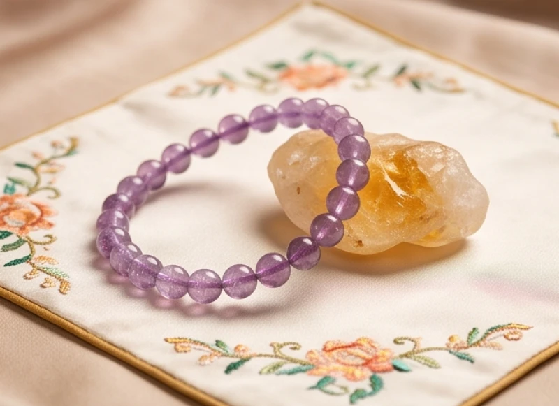 Trang sức đá thạch anh tím và thạch anh vàng đặc biệt phù hợp cho nữ gia chủ sinh năm 1948