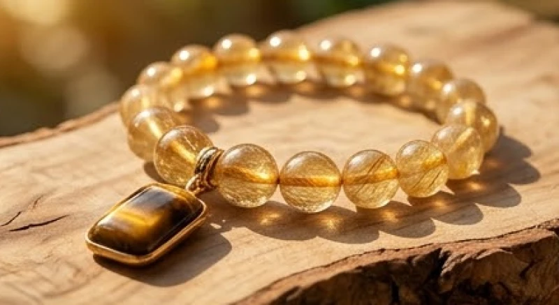 Vòng tay đá thạch anh tóc vàng rực rỡ mang đến nguồn năng lượng bảo vệ vững chắc cho người sinh năm 1992