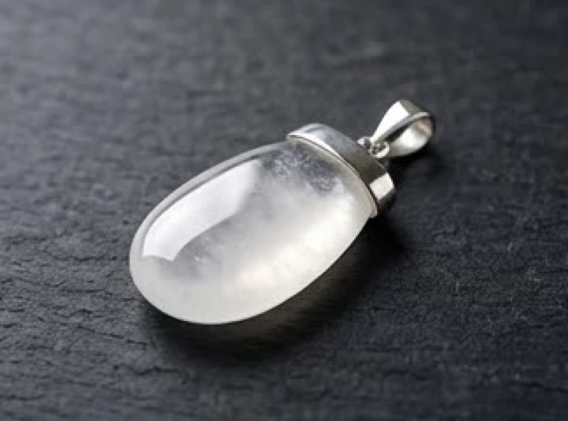 Mặt dây chuyền thạch anh trắng lấp lánh mang lại trường năng lượng thanh khiết cho người mệnh Thủy
